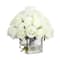Wedding Collection 13in. Artificial Rose Arrangement in Glass Vase